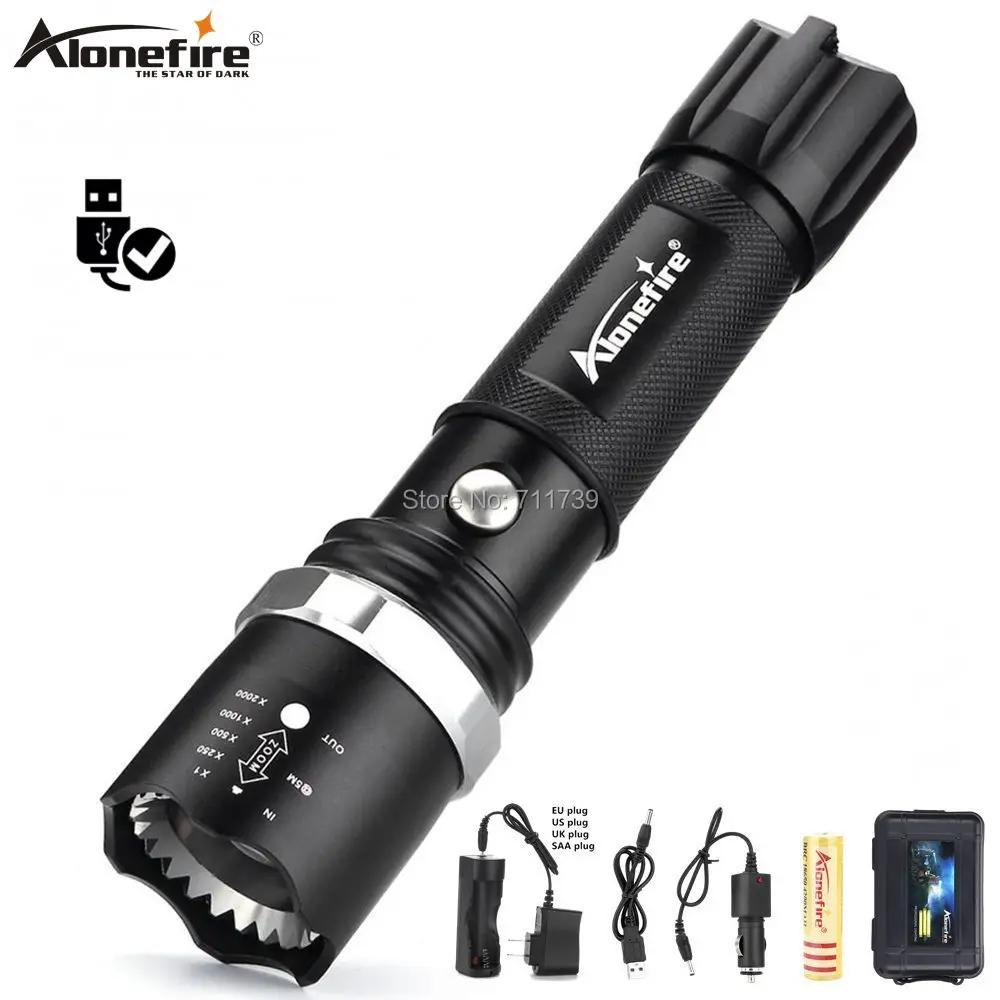 ALONEFIRE X22 USB Led Flashlight Portable Light High Power Rechargeable Tactical LED Torches Zoom Hand Hunting Lanterna
ALONEFIRE X22 USB Led Flashlight Portable Light High Power Rechargeable Tactical LED Torches Zoom Hand Hunting Lanterna