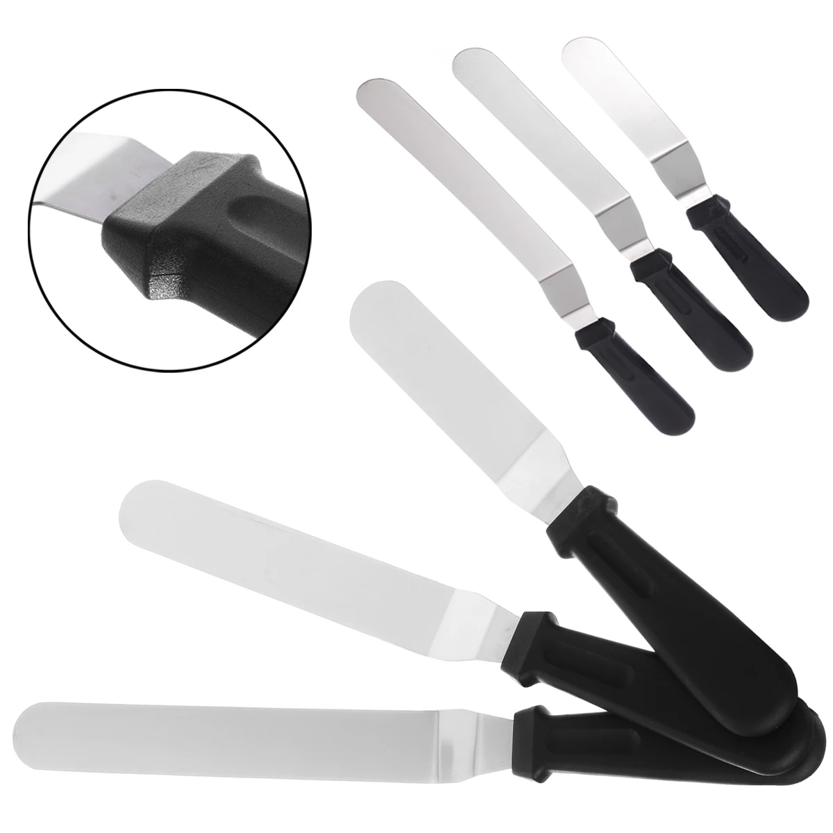 3pcs Black Cake Icing Spatula Stainless Steel Cake Decorating Tools Icing Spatula Set Cooking Tool 6/8/10 Inches
3pcs Black Cake Icing Spatula Stainless Steel Cake Decorating Tools Icing Spatula Set Cooking Tool 6/8/10 Inches