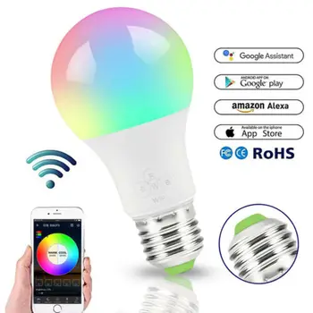 WiFi Smart RGB Bulb 6.5W Smart Bulb Wireless WiFi App Smart Remote Control Light for Alexa Google Home Voice Control 30A16
WiFi Smart RGB Bulb 6.5W Smart Bulb Wireless WiFi App Smart Remote Control Light for Alexa Google Home Voice Control 30A16