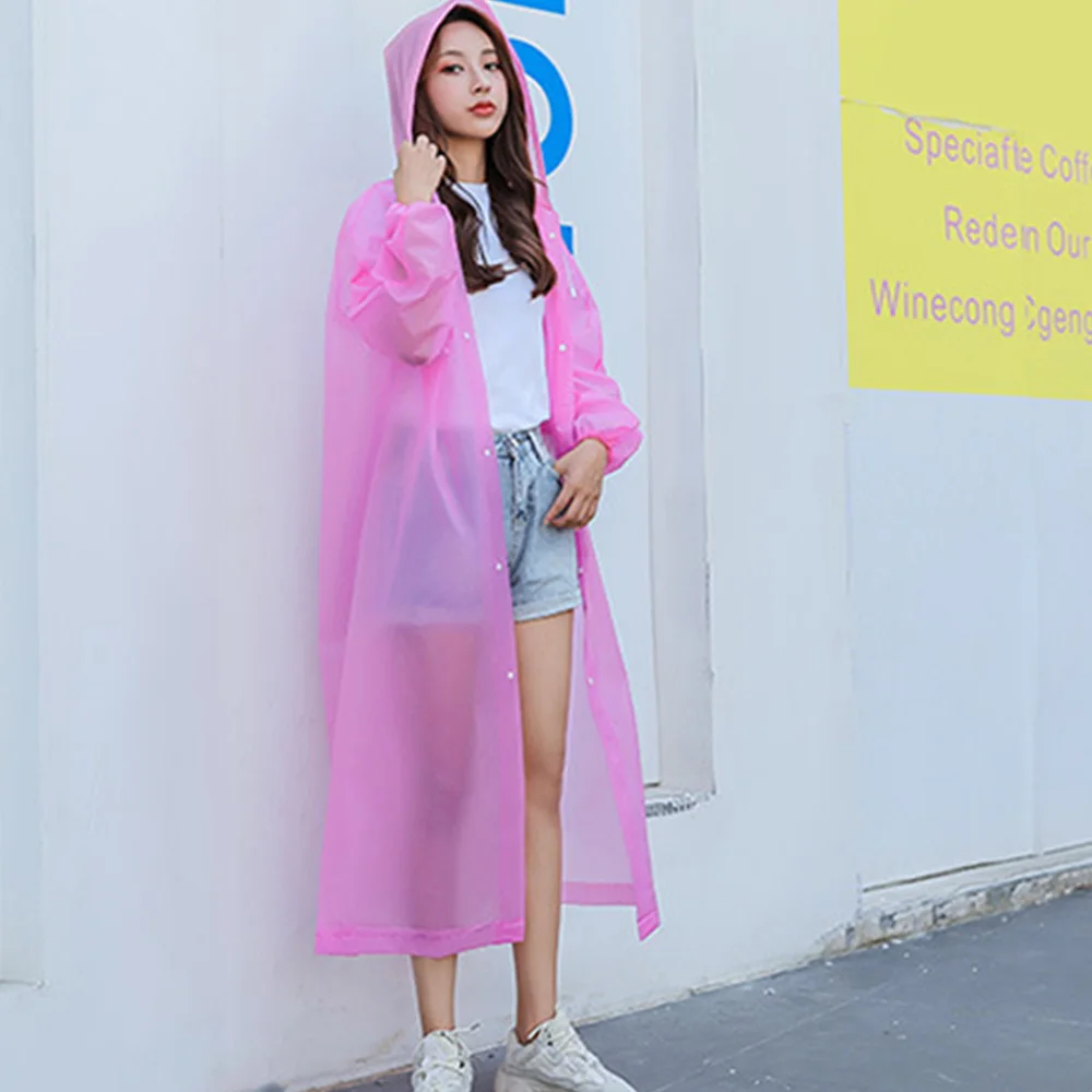 1PC Fashion EVA Women Raincoat Thickened Waterproof Rain Coat Women Clear Transparent Camping Waterproof Rainwear Suit
1PC Fashion EVA Women Raincoat Thickened Waterproof Rain Coat Women Clear Transparent Camping Waterproof Rainwear Suit
