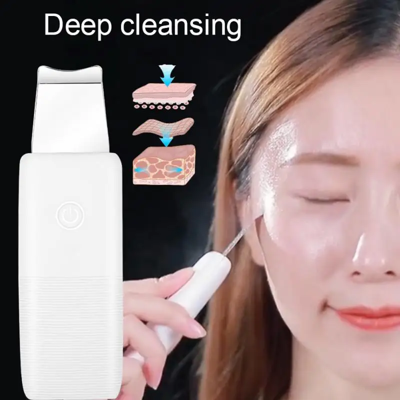 New Ultrasonic Skin Scrubber Face Skin Deep Cleansing Spatula Blackhead pimple Removal pore cleaner for face cleaning
New Ultrasonic Skin Scrubber Face Skin Deep Cleansing Spatula Blackhead pimple Removal pore cleaner for face cleaning