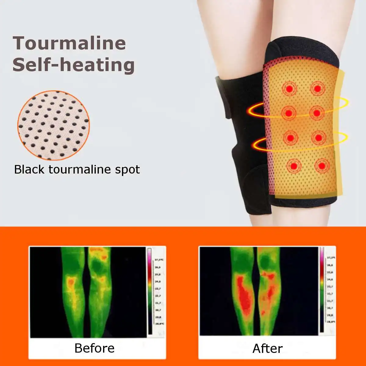 Self-heating Magnetic Knee Pad 2 Pcs Tourmaline Support Brace Pain Relief Arthritis Health Care Therapy Protection Cycling Golf
Self-heating Magnetic Knee Pad 2 Pcs Tourmaline Support Brace Pain Relief Arthritis Health Care Therapy Protection Cycling Golf