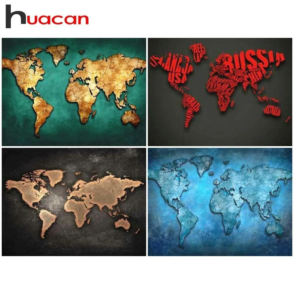 Huacan Diamond Embroidery World Map Picture Of Rhinestones Diamond Painting Square Full Landscape Diamond Mosaic Home Decoration
Huacan Diamond Embroidery World Map Picture Of Rhinestones Diamond Painting Square Full Landscape Diamond Mosaic Home Decoration