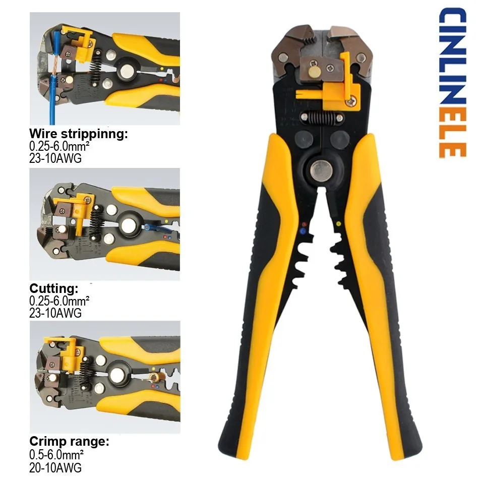 Stripping Pliers Automatic 0.25-6.0mm Cutter Cable Scissors Wire Stripper & Crimp Tool Multi Precision High Quality
Stripping Pliers Automatic 0.25-6.0mm Cutter Cable Scissors Wire Stripper & Crimp Tool Multi Precision High Quality