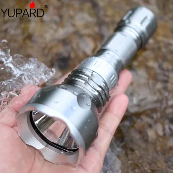 

YUPARD Waterproof Diving Flashlight Torch XM-L2 LED Light Lamp super T6 diver 3xAAA or 1x18650 battery outdoor tactical light