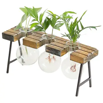 Garden Plant Vase Creative Wooden Frame Hydroponic Plant Flowers Small Glass Vase Desktop Household Indoors Decoration
Garden Plant Vase Creative Wooden Frame Hydroponic Plant Flowers Small Glass Vase Desktop Household Indoors Decoration