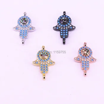 10Pcs Micro Pave Blue Stone Shell Cute Hamsa Hand Beads Charms, Jewelry Zirconia Connectors In Mix Color
10Pcs Micro Pave Blue Stone Shell Cute Hamsa Hand Beads Charms, Jewelry Zirconia Connectors In Mix Color