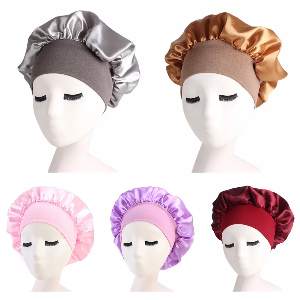 Women's Satin Solid Wide-brimmed Sleeping Hat Night Sleep Cap Hair Care Bonnet Nightcap For Women Men Unisex Cap bonnet de nuit
Women's Satin Solid Wide-brimmed Sleeping Hat Night Sleep Cap Hair Care Bonnet Nightcap For Women Men Unisex Cap bonnet de nuit