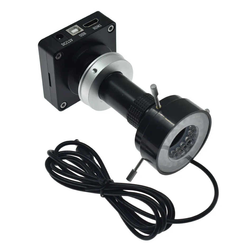 36MP 1080P 2K 60FPS HDMI USB Video Microscope Camera+High Working Distance Large Field of View 5X-100X C-mount Lens+LED Light
36MP 1080P 2K 60FPS HDMI USB Video Microscope Camera+High Working Distance Large Field of View 5X-100X C-mount Lens+LED Light