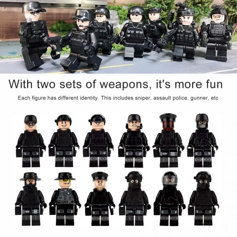 12pcs/set Cartoon Military Special Forces Soldiers Bricks Figures Set Figures Student Teacher Nurse Doctor Blocks Model toy baby
12pcs/set Cartoon Military Special Forces Soldiers Bricks Figures Set Figures Student Teacher Nurse Doctor Blocks Model toy baby