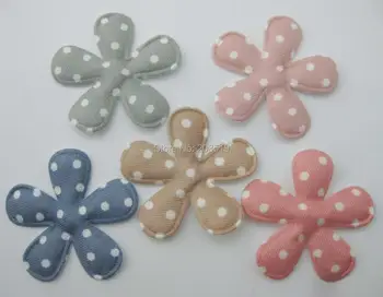 PANVEO 100pcs printed dots satin fabric 4cm padded flower appliques hairclip DIY crafts decoration
PANVEO 100pcs printed dots satin fabric 4cm padded flower appliques hairclip DIY crafts decoration