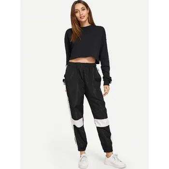 2018 Spring Sweatpants Women Casual Harem Pants Loose Trousers For Women Black Striped Side Sweat Pants Female Plus
2018 Spring Sweatpants Women Casual Harem Pants Loose Trousers For Women Black Striped Side Sweat Pants Female Plus