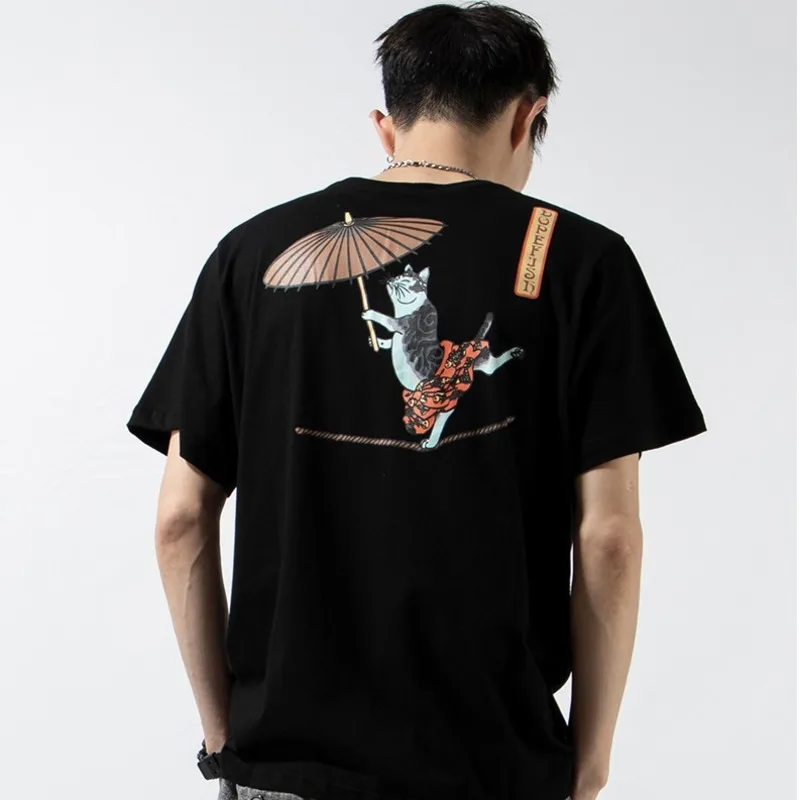 Harajuku Style Men Japanese Juggling Cat Printed T-Shirt Summer Men's High Quality Streetwear Short Sleeve Cute Cartoon T Shirts
Harajuku Style Men Japanese Juggling Cat Printed T-Shirt Summer Men's High Quality Streetwear Short Sleeve Cute Cartoon T Shirts