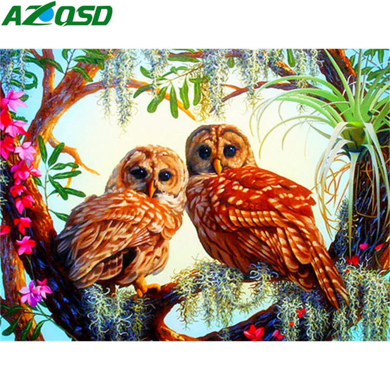 Алмазная живопись AZQSD с животными вышивка крестиком Женская мозаика полная