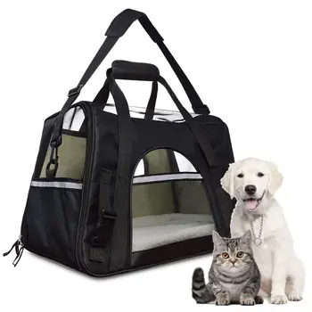 Airline Approved Pet Carrier,Waterproof Pet Travel Carrier with Fleece Bedding Soft Sided Portable Tote for Cats and Small Dog
Airline Approved Pet Carrier,Waterproof Pet Travel Carrier with Fleece Bedding Soft Sided Portable Tote for Cats and Small Dog
