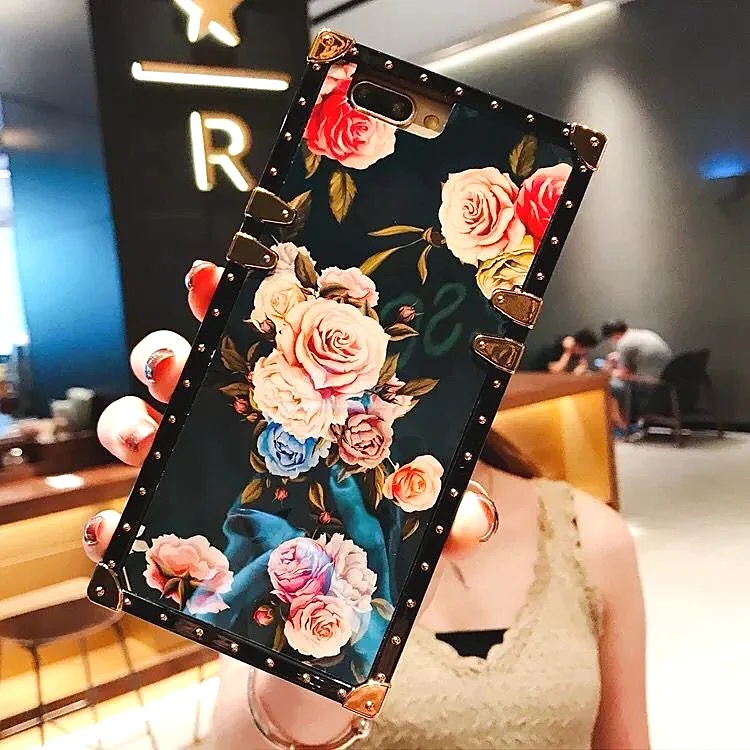 Fashion Metal Rivet Rose Flower Blue Ray Square Box Capa Cases For Huawei Honor 10i 8A 8X Y7 2019 Y9 2019 Y6 2019
Fashion Metal Rivet Rose Flower Blue Ray Square Box Capa Cases For Huawei Honor 10i 8A 8X Y7 2019 Y9 2019 Y6 2019