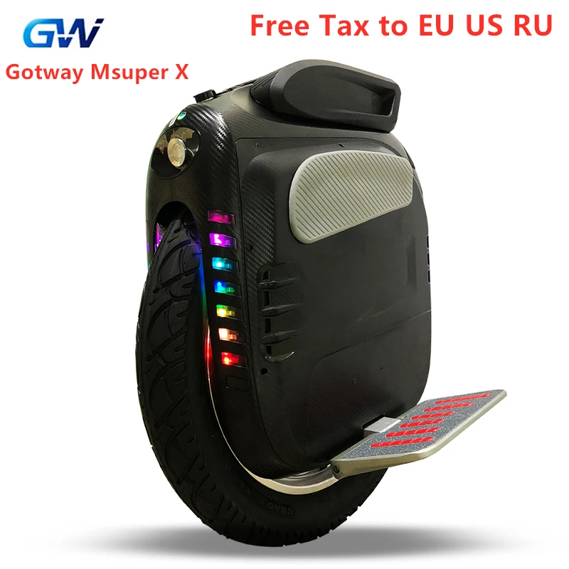Original Gotway Msuper X Self Balancing Electric Scooter 2000W Motor 1600WH 160KM Range 19" Tire One Wheel Skateboard Hoverboard
Original Gotway Msuper X Self Balancing Electric Scooter 2000W Motor 1600WH 160KM Range 19" Tire One Wheel Skateboard Hoverboard
