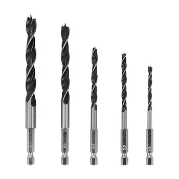 FUNN-HSS 1/4 inch Hex Shank Brad Point Twist Drill Bits Set Quick Change 5pcs 4 - 10mm for Wood Wood Tools
FUNN-HSS 1/4 inch Hex Shank Brad Point Twist Drill Bits Set Quick Change 5pcs 4 - 10mm for Wood Wood Tools