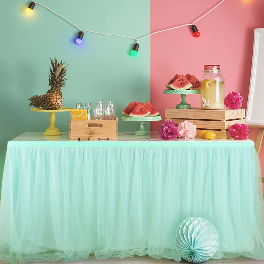 183 x 78cm Tutu Tulle Table Skirt Elastic Mesh Tulle Tableware Tablecloth for Party Wedding Birthday Home Decoration Mint Green
183 x 78cm Tutu Tulle Table Skirt Elastic Mesh Tulle Tableware Tablecloth for Party Wedding Birthday Home Decoration Mint Green
