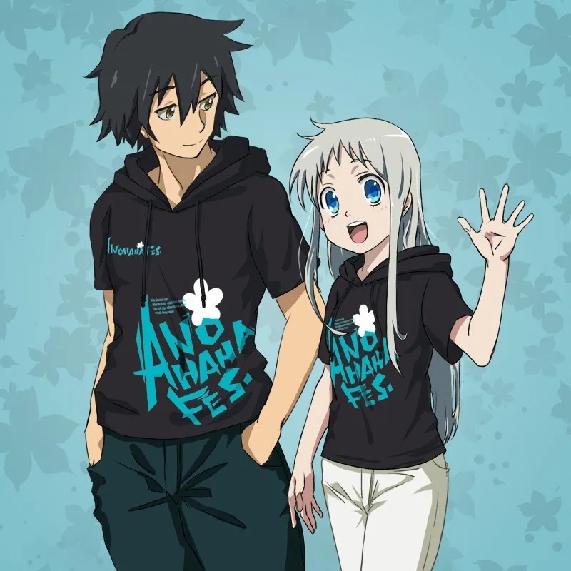 Повседневная футболка с капюшоном Аниме Anohana The Flower We Seen That Day для мужчин и женщин