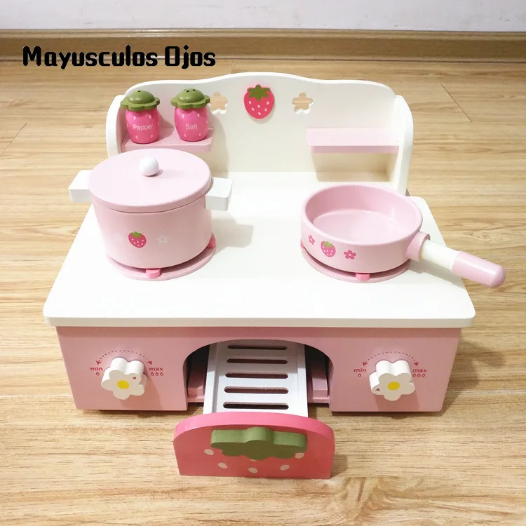 New Children's Strawberry Wooden Toy Simulation Folding Gas Stove House Home Kitchen Cooking Cutlery Toys
New Children's Strawberry Wooden Toy Simulation Folding Gas Stove House Home Kitchen Cooking Cutlery Toys