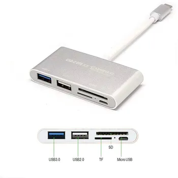 400pcs 5 in 1 USB-C Hub USB 3.1 Type C HUB with Card Reader USB3.0 Multi Spliter USB-c Type-c OTG Hub Combo for Macbook Air Pro
400pcs 5 in 1 USB-C Hub USB 3.1 Type C HUB with Card Reader USB3.0 Multi Spliter USB-c Type-c OTG Hub Combo for Macbook Air Pro