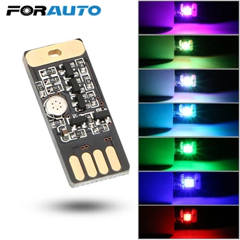 FORAUTO Mini Car LED USB RGB Atmosphere Light 7 Colors Voice and Touch Control Emergency Lighting Auto Decorative Lamp 
FORAUTO Mini Car LED USB RGB Atmosphere Light 7 Colors Voice and Touch Control Emergency Lighting Auto Decorative Lamp
