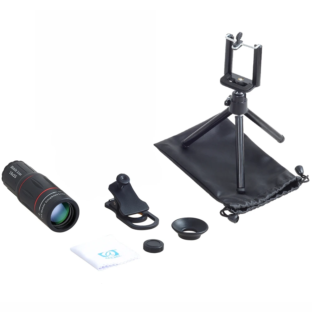 Apexel Universal 18X25 Monocular Zoom Hd Optical Cell Phone Lens Observing Survey 18X Telephoto Lens With Tripod For Smartphon
Apexel Universal 18X25 Monocular Zoom Hd Optical Cell Phone Lens Observing Survey 18X Telephoto Lens With Tripod For Smartphon