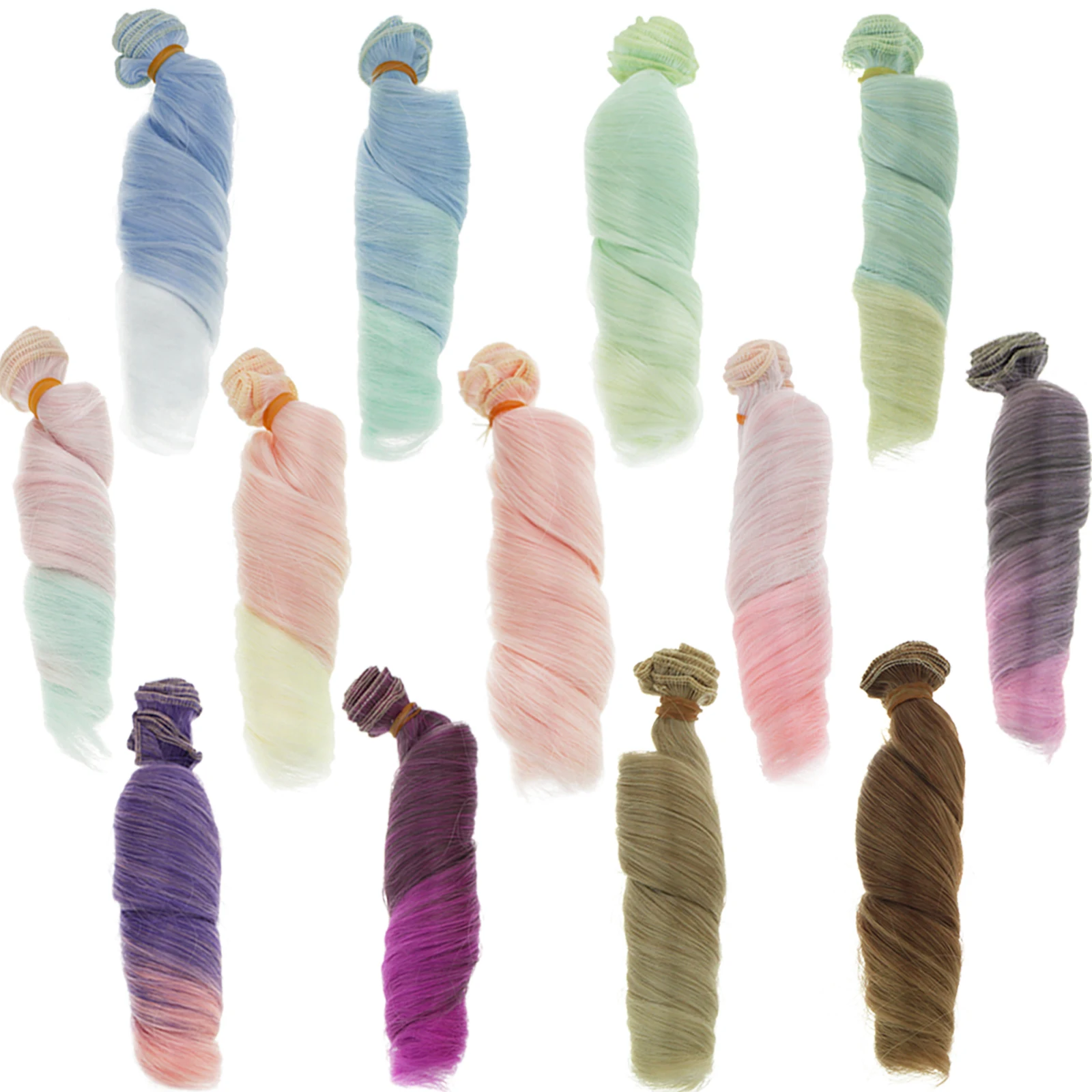 1X DIY Accessories 15CM*100CM Long Wavy Curly Dolls Gradient Color Wig Hair for 1/3 1/4 1/6 1/12 SD BJD Doll Wigs Free Shipping
1X DIY Accessories 15CM*100CM Long Wavy Curly Dolls Gradient Color Wig Hair for 1/3 1/4 1/6 1/12 SD BJD Doll Wigs Free Shipping