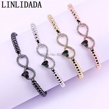 8Pcs Micro Pave CZ Zirconia Connector & 4mm Round Bead Braiding Macrame Charm Adjustable Bracelet For Women
8Pcs Micro Pave CZ Zirconia Connector & 4mm Round Bead Braiding Macrame Charm Adjustable Bracelet For Women