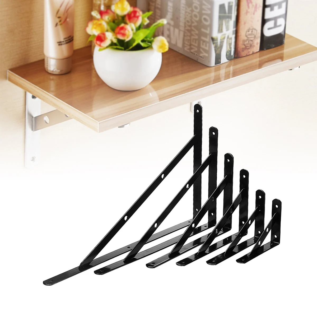 1Pcs 6-19" Black Iron L-Shaped Braces Wall Shelf Bracket Holder Triangular Corner Brace Baking Wall Mounted Self Support Frame
1Pcs 6-19" Black Iron L-Shaped Braces Wall Shelf Bracket Holder Triangular Corner Brace Baking Wall Mounted Self Support Frame