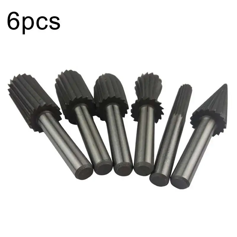 High Quality 6Pcs Shank HSS Router Bit Rotary Burrs File Set Engraving Cutter Head Metal Grinding Tool Rotary File Cutter
High Quality 6Pcs Shank HSS Router Bit Rotary Burrs File Set Engraving Cutter Head Metal Grinding Tool Rotary File Cutter