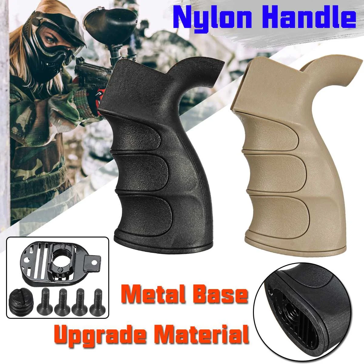Nylon Handle Metal Base for JinMing 9 M4A1/ TTM/AEG/NWELL M4/BD556/G27 Water Gel Ball Blasters Toy Guns Replacement Accessories
Nylon Handle Metal Base for JinMing 9 M4A1/ TTM/AEG/NWELL M4/BD556/G27 Water Gel Ball Blasters Toy Guns Replacement Accessories