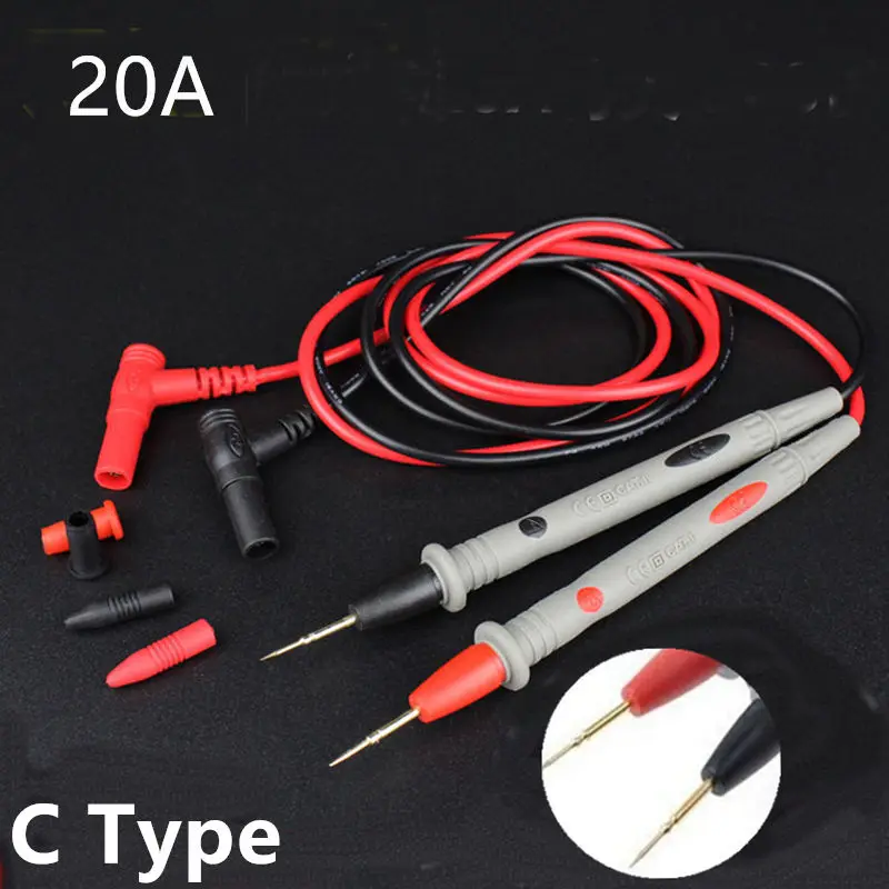 20A 1000V Sharp Multimeter Probe Test Leads for Digital Multimeter Needle Tip Multi Meter Tester Lead Probe Wire Pen Cable
20A 1000V Sharp Multimeter Probe Test Leads for Digital Multimeter Needle Tip Multi Meter Tester Lead Probe Wire Pen Cable