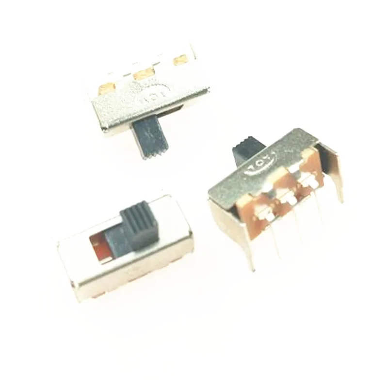 

20pcs SS12F23 Toggle switch horizontal SS-12F23 4MM five-foot toggle switch 1P2T SPDT Miniature Slide Switch