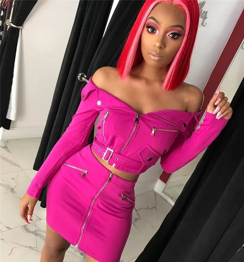 DRESSMECB Zipper Sexy Two Piece Set 2018 New Autumn Casual Formal 2 Piece Set Women Skirts Coat Winter Woman's Suit
DRESSMECB Zipper Sexy Two Piece Set 2018 New Autumn Casual Formal 2 Piece Set Women Skirts Coat Winter Woman's Suit