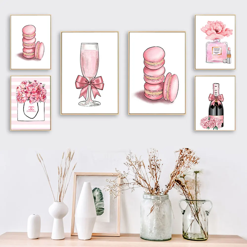 Simple Pink Food Posters and Prints Flower and Cup Painting on The Wall Dedor for Home Fashion Bags Decorative Picture Unframed 
Simple Pink Food Posters and Prints Flower and Cup Painting on The Wall Dedor for Home Fashion Bags Decorative Picture Unframed