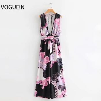 VOGUEIN New Womens V-Neck Floral Print Sleeveless Belt Wide-legging Jumpsuit Playsuits Wholesale
VOGUEIN New Womens V-Neck Floral Print Sleeveless Belt Wide-legging Jumpsuit Playsuits Wholesale