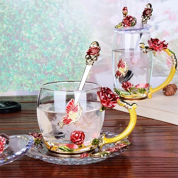 Rose Blossom And Rhinestones Decorated Enamel Coffee Cup Mug Flower Tea Glass Milk Cups Alloy Handgrip Cups And Mugs Gift
Rose Blossom And Rhinestones Decorated Enamel Coffee Cup Mug Flower Tea Glass Milk Cups Alloy Handgrip Cups And Mugs Gift