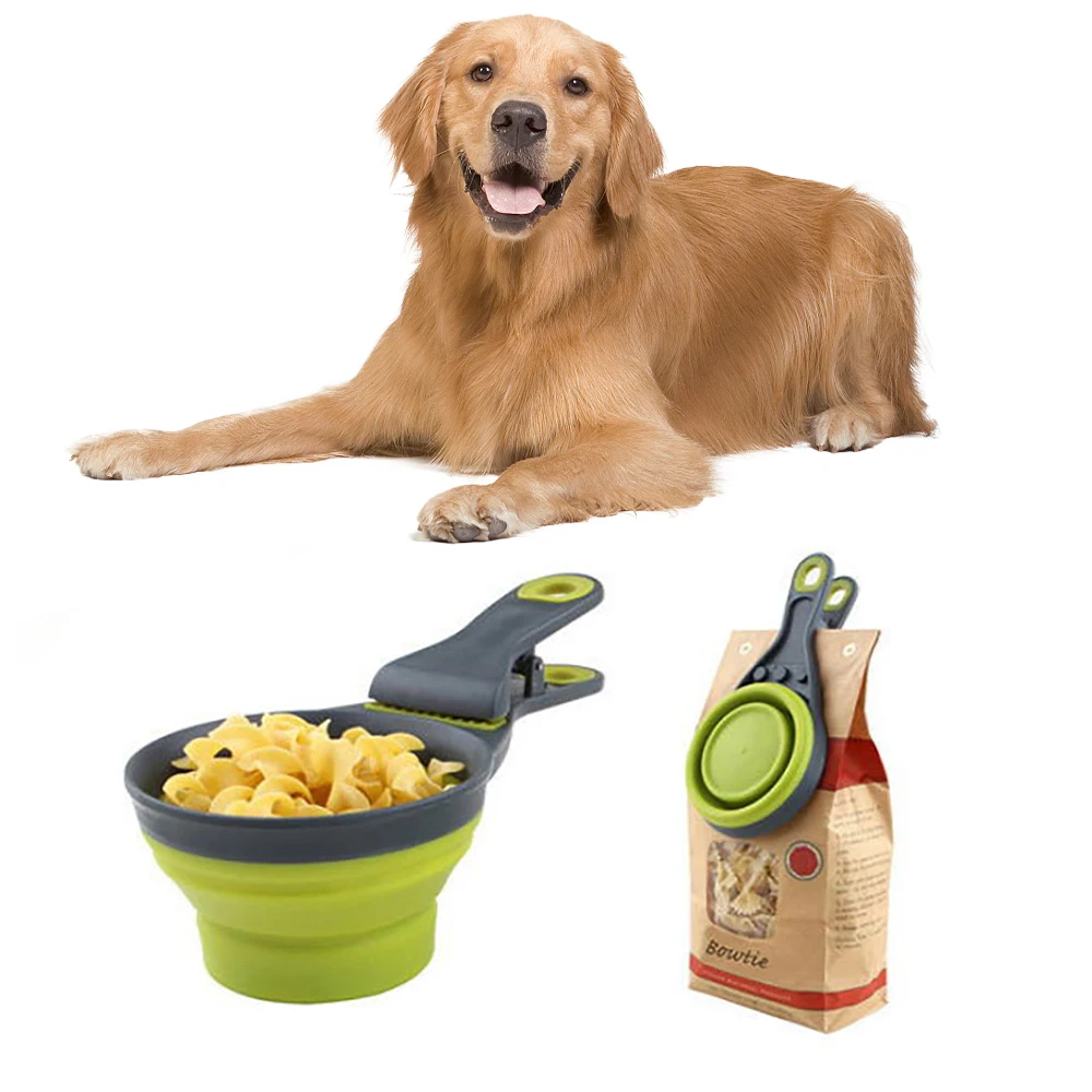 Pet Measuring Cups Bowls for Dog Food Spoon Pet feeder Collapsible Food Scoop Bowls with Sealing Clip for Cat Dog Pet
Pet Measuring Cups Bowls for Dog Food Spoon Pet feeder Collapsible Food Scoop Bowls with Sealing Clip for Cat Dog Pet