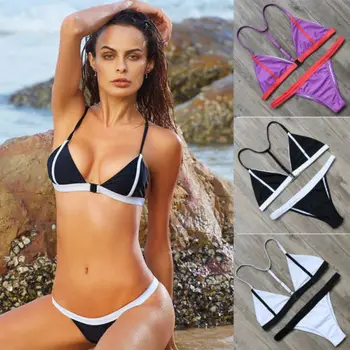 2019 Sexy Women High Waist Bikini Set Swimwear Push Up Bra Monokini Triangular Trunks Swimsuit Beachwear Bathing Suit
2019 Sexy Women High Waist Bikini Set Swimwear Push Up Bra Monokini Triangular Trunks Swimsuit Beachwear Bathing Suit
