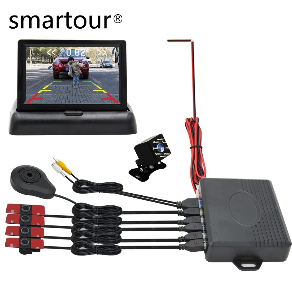 Smartour Car Video Parking Sensor Reverse Radar Vehicle Monitor Digital Display BIBI Speaker Alarm Rearview camera 4.3 inch
Smartour Car Video Parking Sensor Reverse Radar Vehicle Monitor Digital Display BIBI Speaker Alarm Rearview camera 4.3 inch