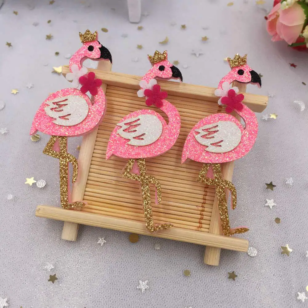 5pcs 32mm*70mm Glitter Felt Flamingo Patches Applique for Clothes Stickers DIY Hair Clips A131
5pcs 32mm*70mm Glitter Felt Flamingo Patches Applique for Clothes Stickers DIY Hair Clips A131