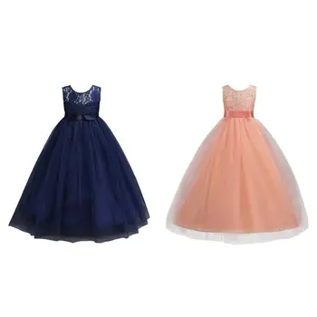Long Dresses Girls Sleeveless Lace Formal Tulle Ball Gown Pageant Wedding Tunic Costume Kids Dress
Long Dresses Girls Sleeveless Lace Formal Tulle Ball Gown Pageant Wedding Tunic Costume Kids Dress