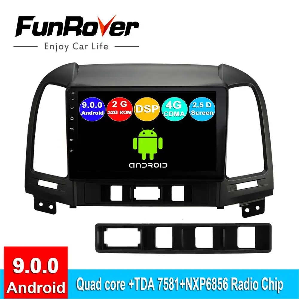 FUNROVER android 9.0 2 din 9" car radio multimedia player For Hyundai Santa Fe 2005-2012 dvd gps navigation navi stereo 2.5D DSP
FUNROVER android 9.0 2 din 9" car radio multimedia player For Hyundai Santa Fe 2005-2012 dvd gps navigation navi stereo 2.5D DSP