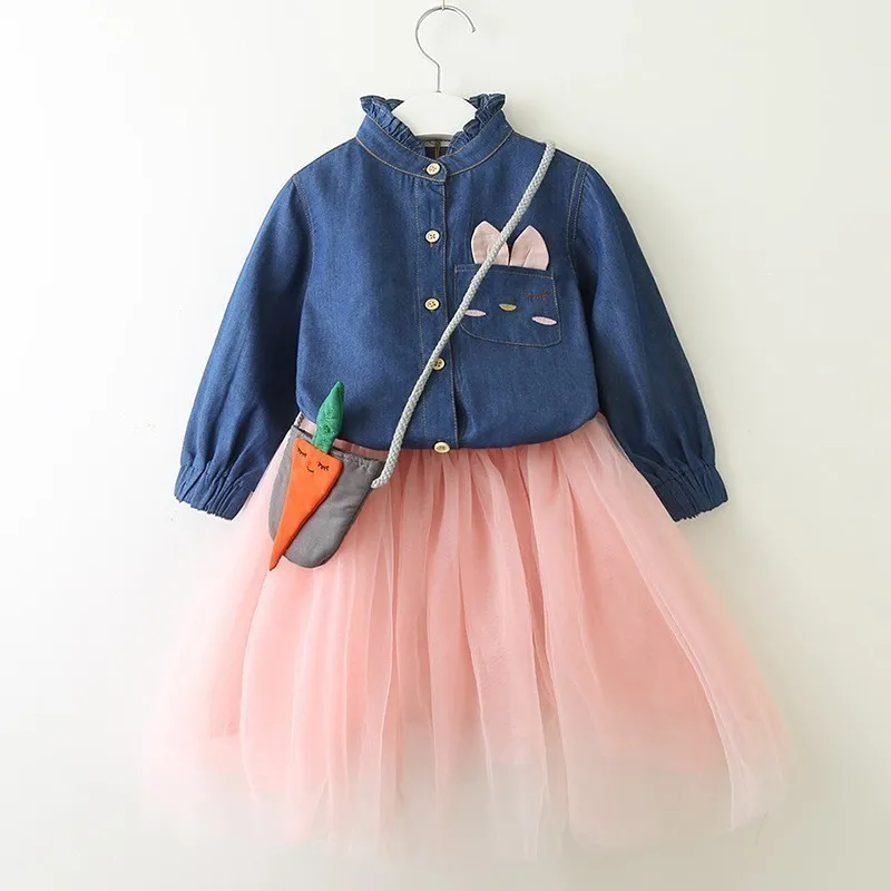 Baby Girl Dress 2018 Spring And Autumn New Infant Cotton Long Sleeved Kids Cartoon Embroidered Denim Dresses Children's Clothes
Baby Girl Dress 2018 Spring And Autumn New Infant Cotton Long Sleeved Kids Cartoon Embroidered Denim Dresses Children's Clothes