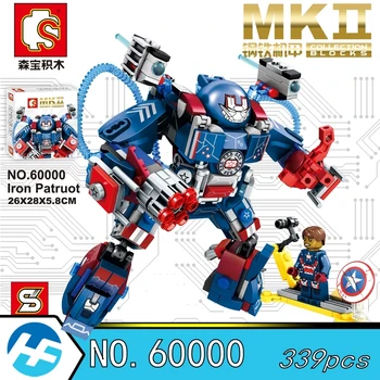 

Hulkbuster MK2 armor Iron Man Avengers Super Hero Building Blocks Bricks Compatible legoinset 76105 Sembo 60000 Model toy