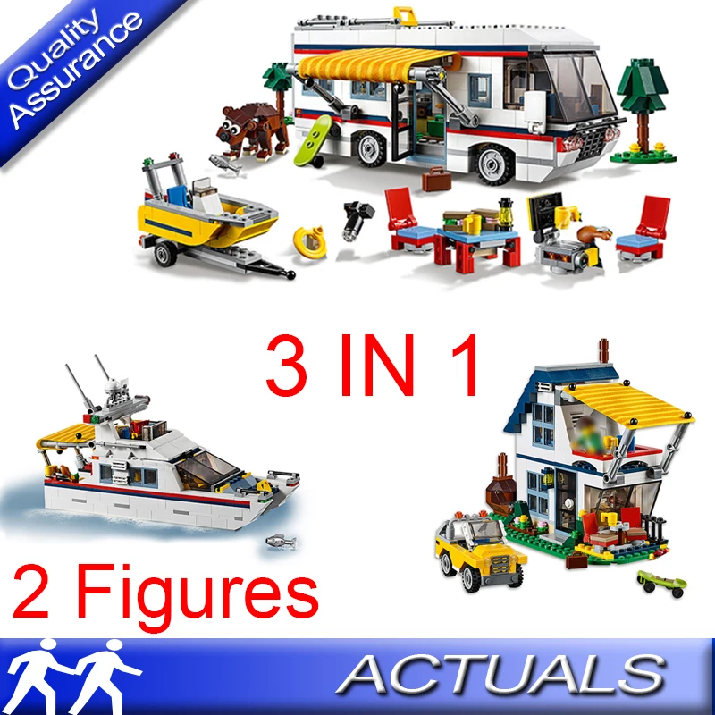 3 In 1 Decool 3117 Creator Vacation Getaways Camper Car House Ship Building Blocks Compatible with Lego Car Toys for Children
3 In 1 Decool 3117 Creator Vacation Getaways Camper Car House Ship Building Blocks Compatible with Lego Car Toys for Children