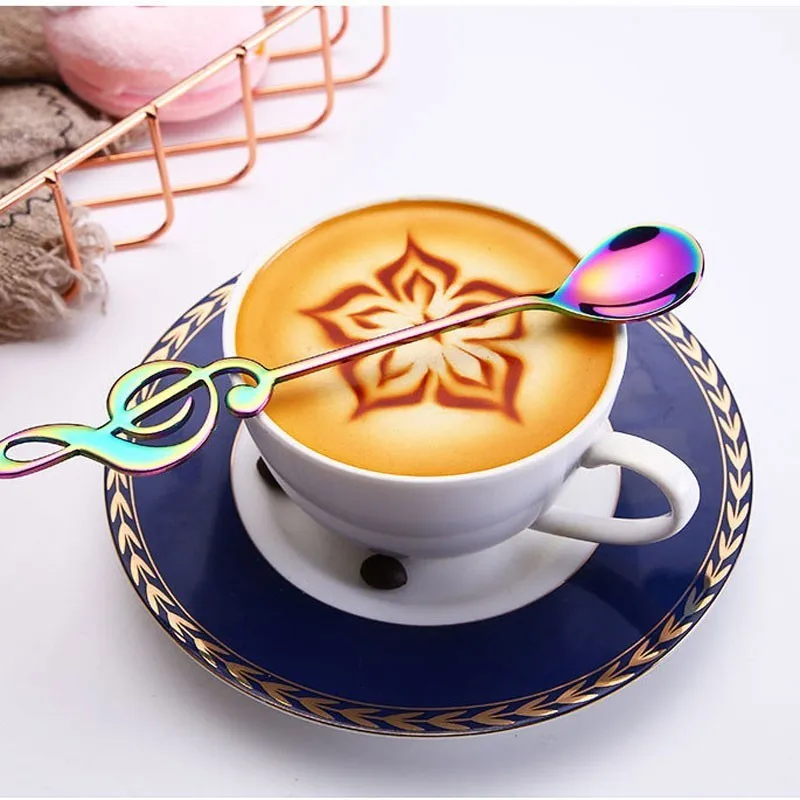 304 Stainless Steel Musical Note Handle Coffee Spoon Multicolor Coffee Stir Milk Mug Dessert Spoon Flatware Drinking Tools
304 Stainless Steel Musical Note Handle Coffee Spoon Multicolor Coffee Stir Milk Mug Dessert Spoon Flatware Drinking Tools