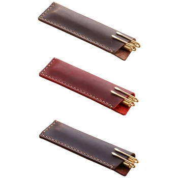 Protective case Pen Case Vintage Style Handmade Genuine Leather Pen Bag Rustic Leather Pencil Bag Holder Case Retro Pen Holder
Protective case Pen Case Vintage Style Handmade Genuine Leather Pen Bag Rustic Leather Pencil Bag Holder Case Retro Pen Holder